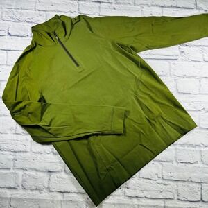 Under Armour Mens ColdGear 1/4 Zip Pullover Olive Green Windbreaker 1243012 M